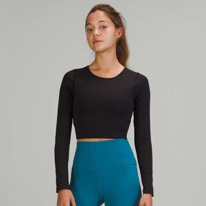 Lulu Ebb To Street Long Sleeve Crop Top